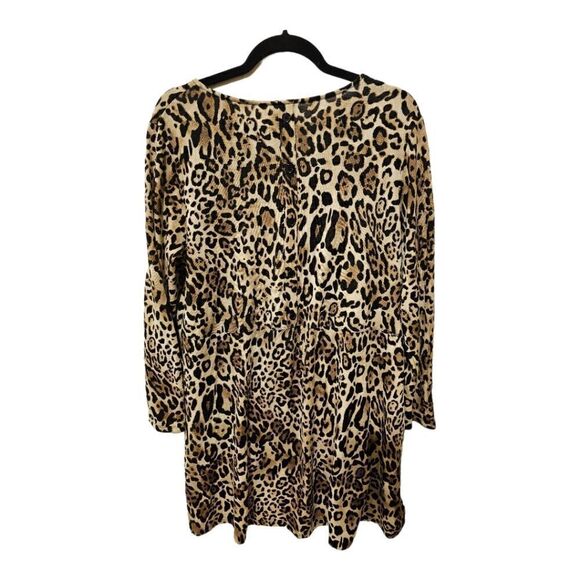 CHICO'S Leopard High Low Tunic Top - Size 2 - Picture 2 of 7